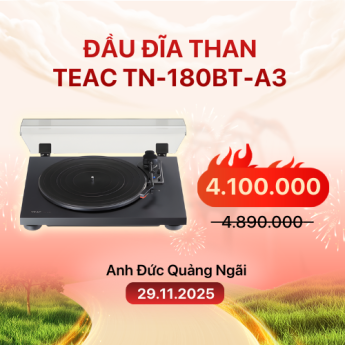 Đầu đĩa than Teac TN-180BT-A3 | Black (Chính Hãng)
