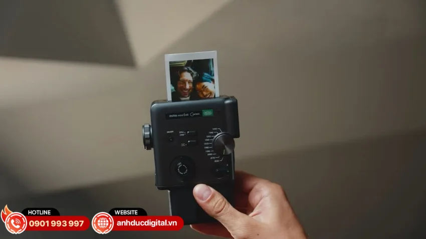 M&aacute;y chụp lấy liền Fujifilm Instax Mini Evo Cinema được trang bị cảm biến CMOS 1/5 inch