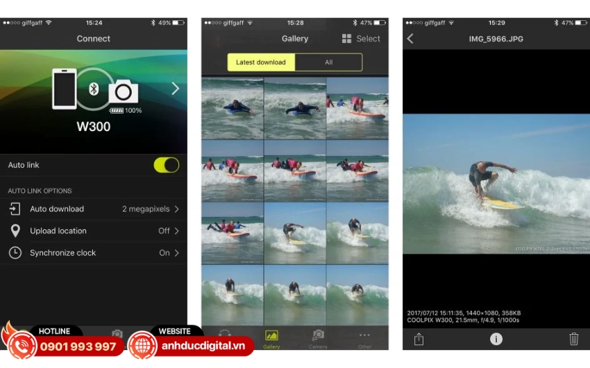 Nikon W300 tích hợp Bluetooth và Wi-Fi SnapBridge