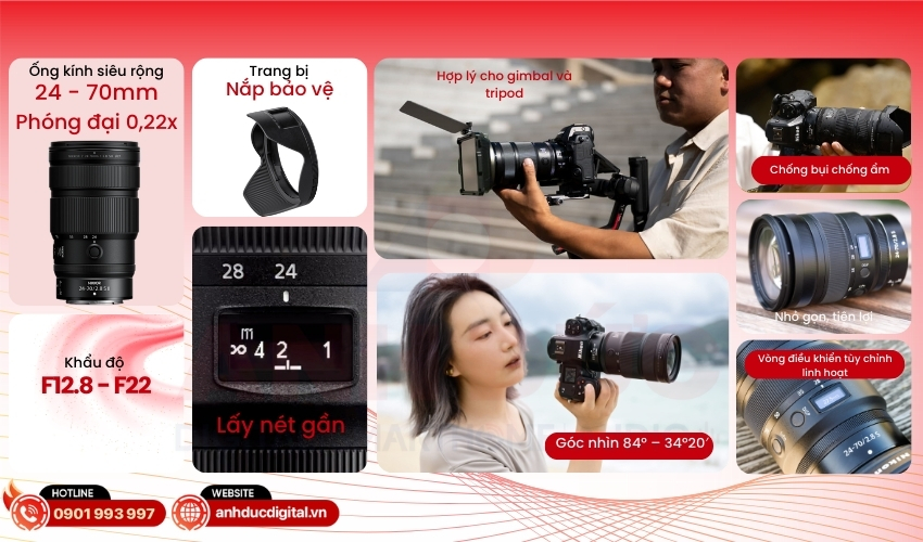 Mô tả sản phẩm ống kính NIKKOR Z 24-70mm f/2.8 S II