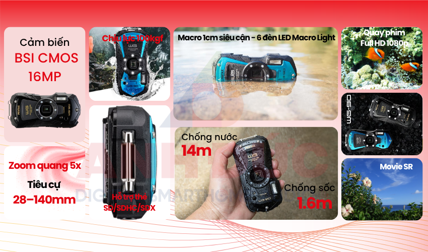 Máy ảnh Ricoh Pentax WG-90