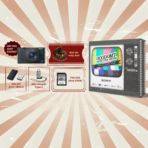 Máy ảnh Sony Cyber-shot DSC-RX100 VII | RX100M7 Retro Kit (Chính hãng)