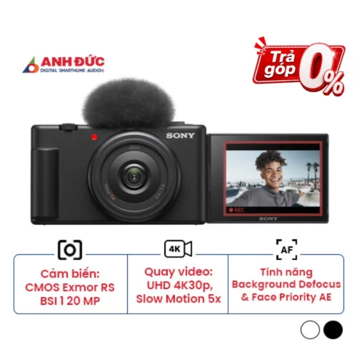 Máy ảnh Sony ZV-1F | Black (Chính hãng)