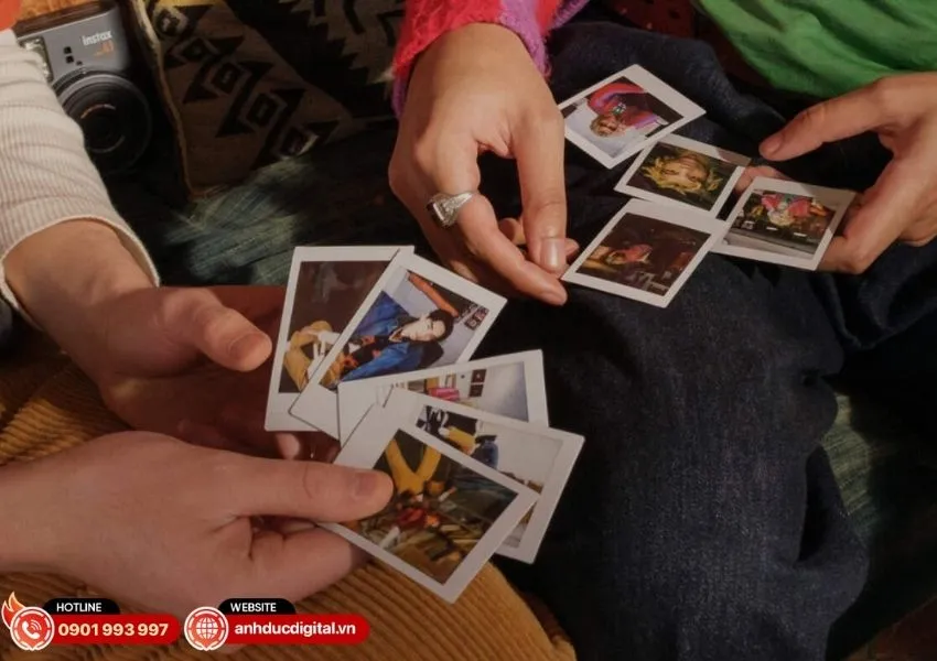 Ảnh in Instax Mini k&iacute;ch thước thẻ t&iacute;n dụng thực tế