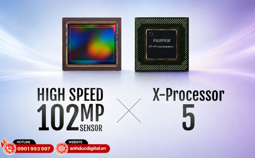 Fujifilm GFX100 II IR được trang bị cảm biến BSI CMOS Medium Format k&iacute;ch thước 43,8 &times; 32,9 mm
