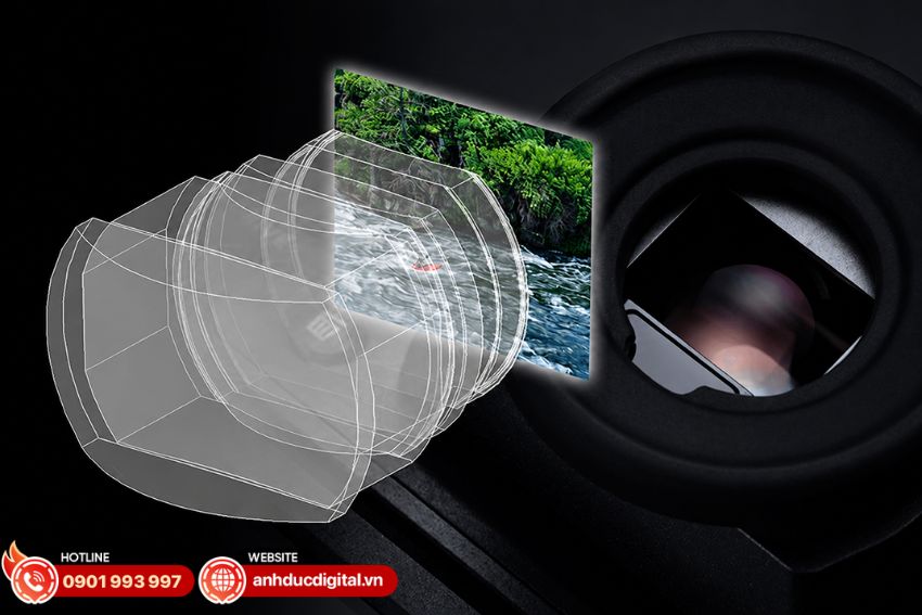 GFX100 II IR sở hữu k&iacute;nh ngắm điện tử OLED 0,64 inch với độ ph&acirc;n giải l&ecirc;n đến 9,44 triệu điểm