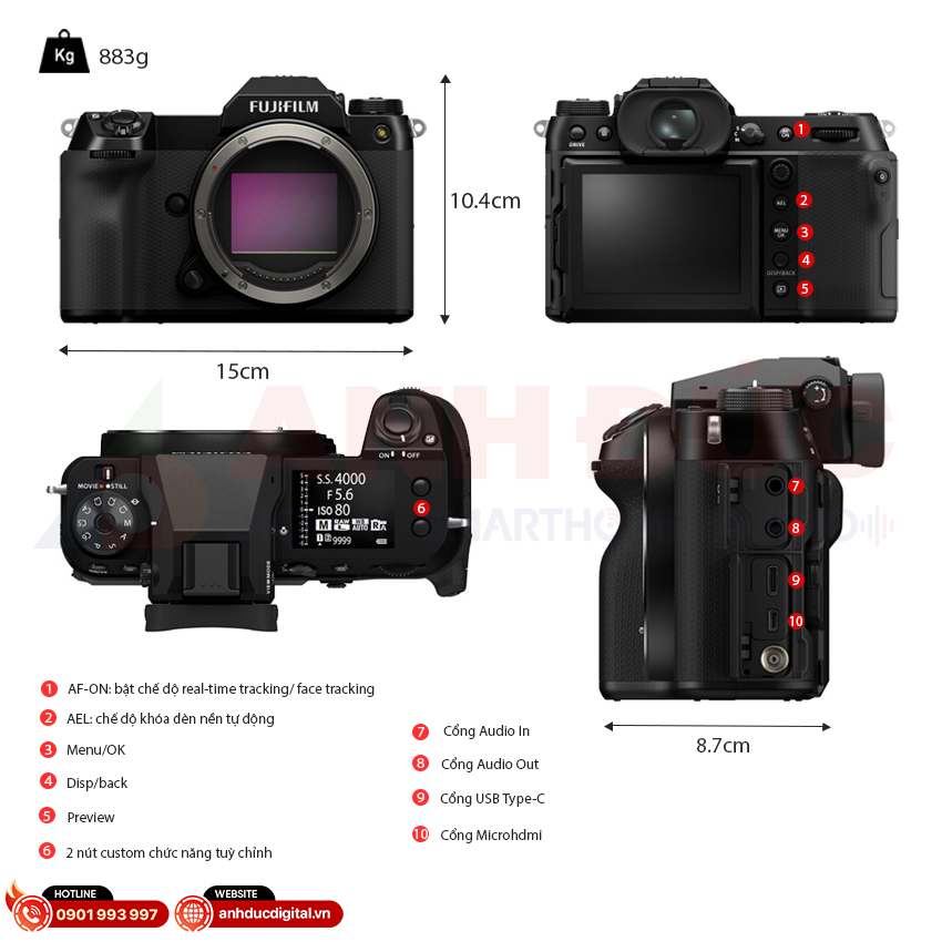 Máy ảnh Fujifilm GFX 100S II