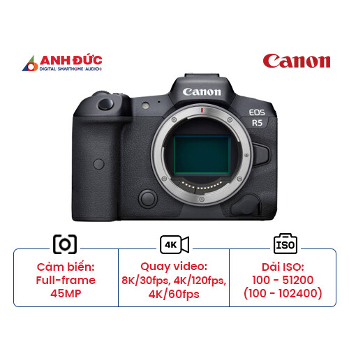 Máy ảnh Canon EOS R5 | Body Only (Chính hãng)