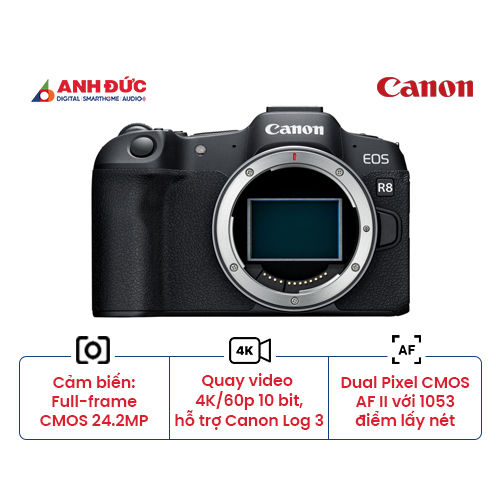 Máy ảnh Canon EOS R8 | Body Only (Chính hãng)