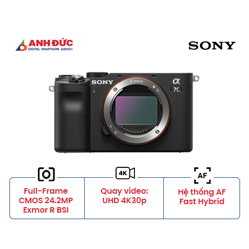 Máy ảnh Sony Alpha A7C | Body Only | Black (Chính hãng)