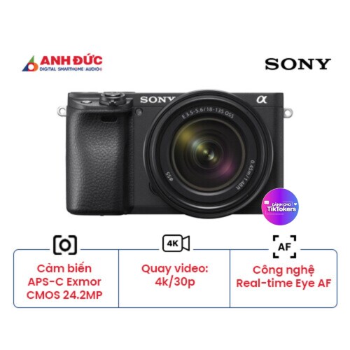 Máy ảnh Sony Alpha A6400 + Lens E 18-135mm f/3.5-5.6 | Black (Chính hãng)