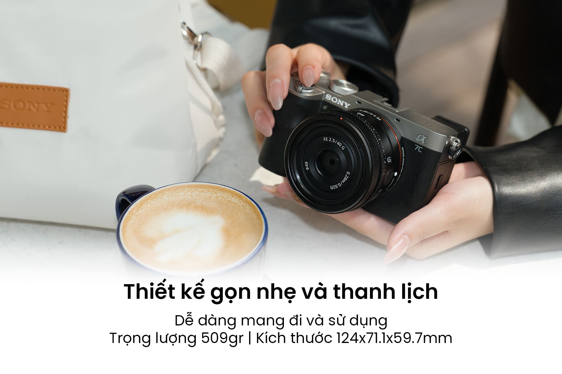 Sony A7C kiểu d&aacute;ng rangefinder