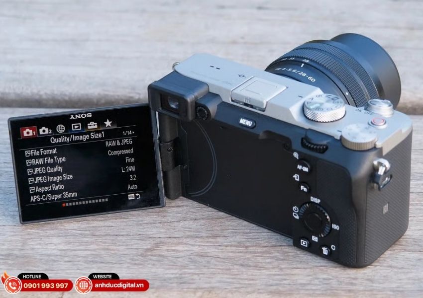 M&agrave;n h&igrave;nh xoay lật 3 inch Sony A7C