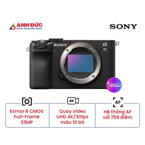 Máy ảnh Sony Alpha A7C II | Body Only | Black (Chính hãng)