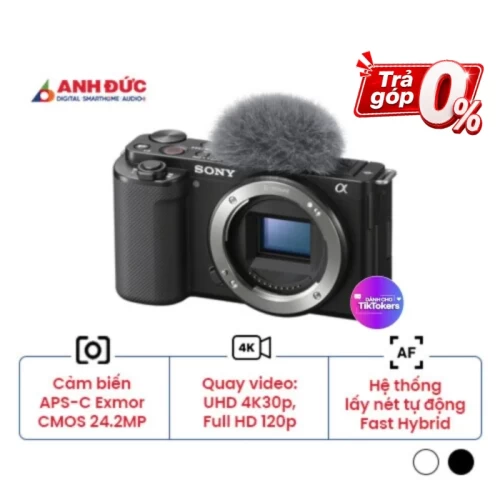 Máy ảnh Sony ZV-E10 | Body Only | Black (Chính hãng)