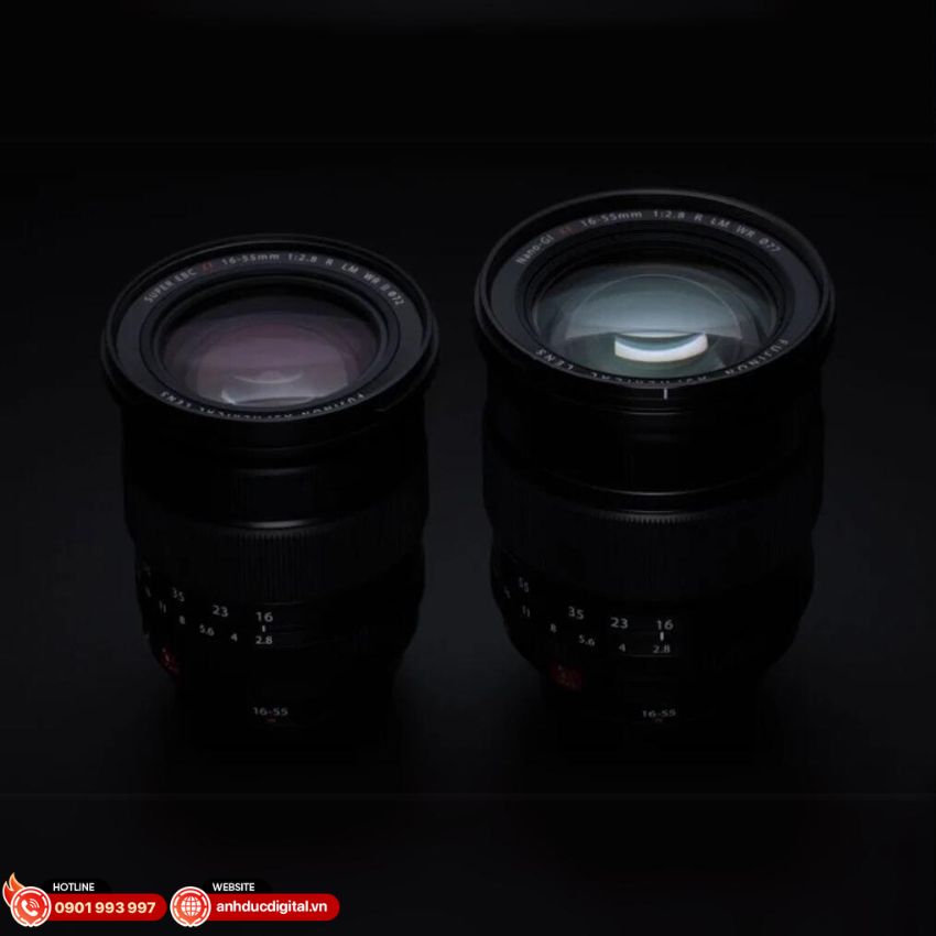 So sánh Fujifilm XF 16-55mm F2.8 R LM WR Mark II với Fujifilm XF 16-55mm F2.8 R LM WR