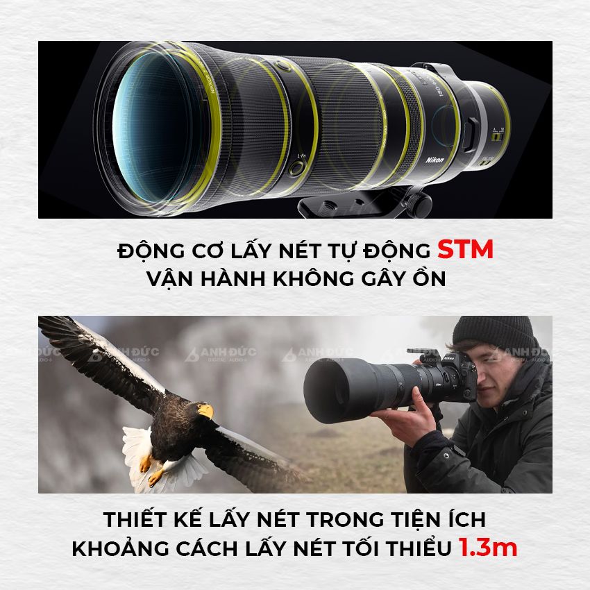 Nikkor Z 180-600mm f5.6-6.3 - Lấy nét