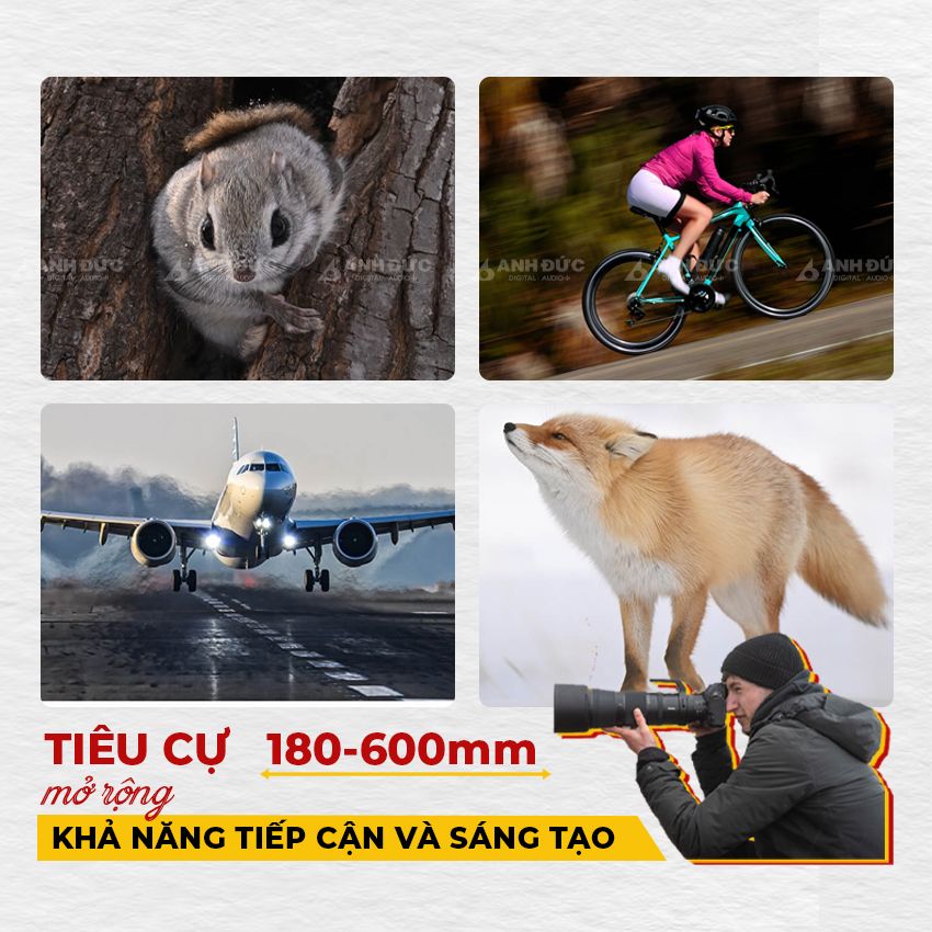 Nikkor Z 180-600mm f5.6-6.3 - Tiêu cự