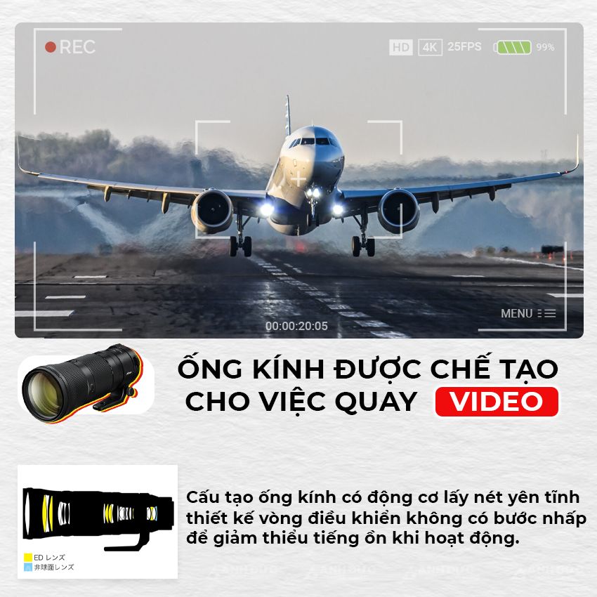 Nikkor Z 180-600mm f5.6-6.3 - Tối ưu cho video
