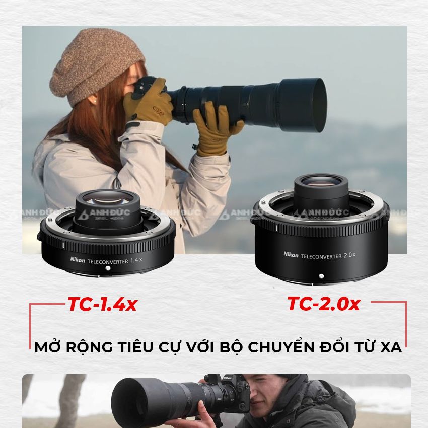 Nikkor Z 180-600mm f5.6-6.3 - Tương thích bộ chuyển đổi