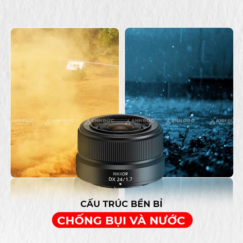 Nikkor Z DX 24mm f1.7 - Kết cấu bền bỉ