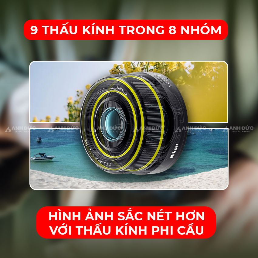 Nikkor Z DX 24mm f1.7 - Thấu kính