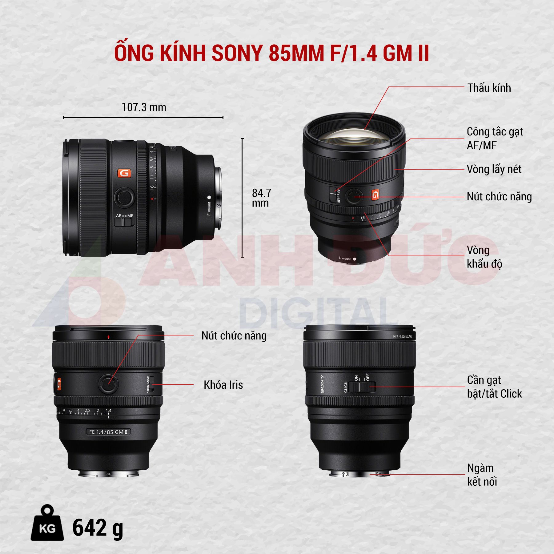 Ống kính Sony 85mm f1.4 GM II-1