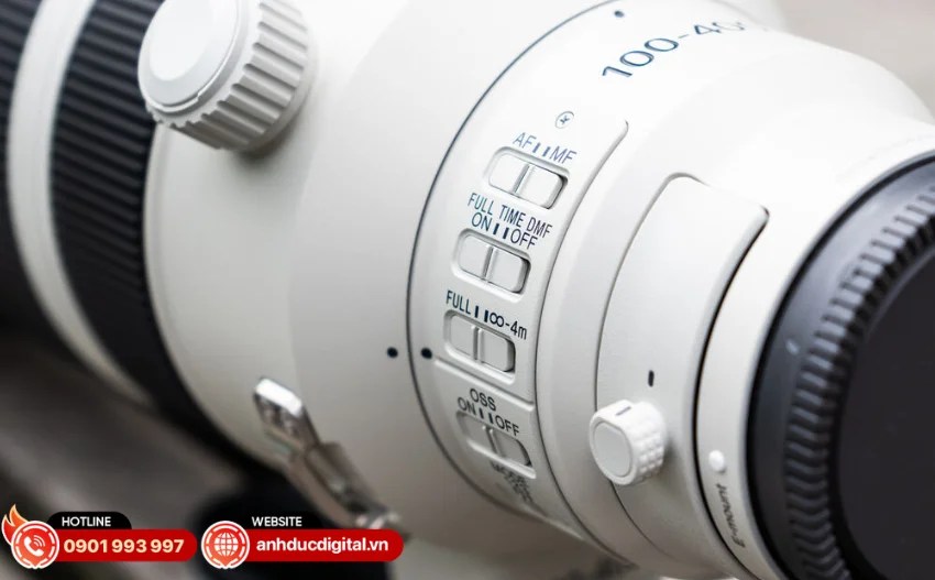 Sony FE 100-400mm f/4.5 GM OSS trang bị khẩu độ tối đa f/4.5 cố định