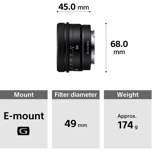 Sony FE 50mm f/2.5 G 3
