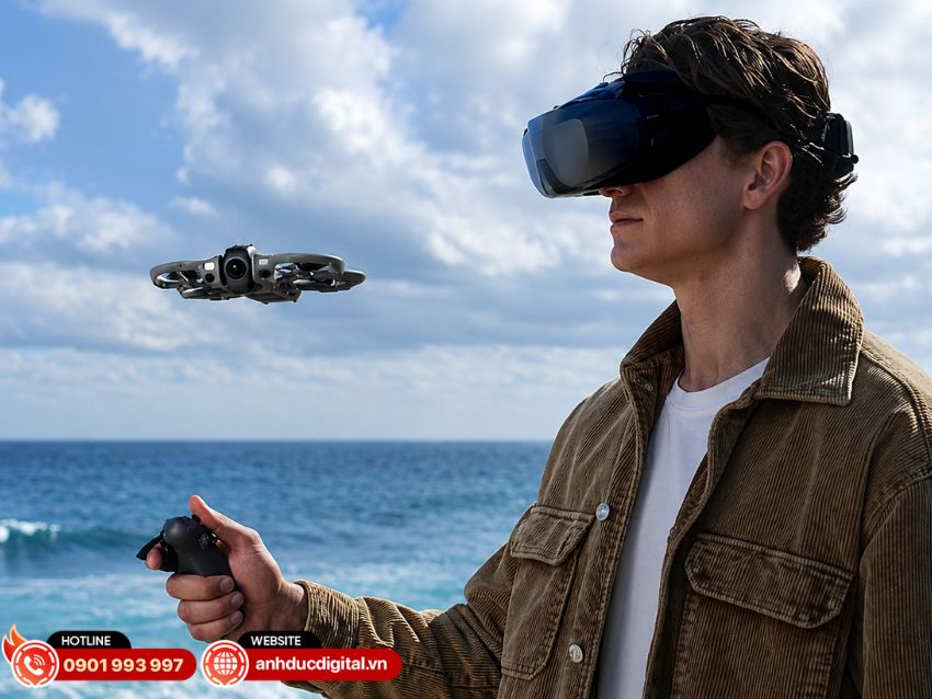 DJI Avata 360 cho ph&eacute;p lựa chọn hai c&aacute;ch điều khiển t&ugrave;y theo phong c&aacute;ch quay