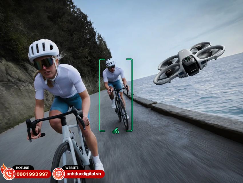 DJI Avata 360 t&iacute;ch hợp ActiveTrack 360&deg; để tự động theo d&otilde;i chủ thể trong qu&aacute; tr&igrave;nh bay