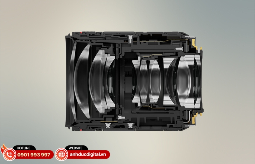 Ống kính Canon RF 85mm VCM có cấu trúc quang học tiên tiến