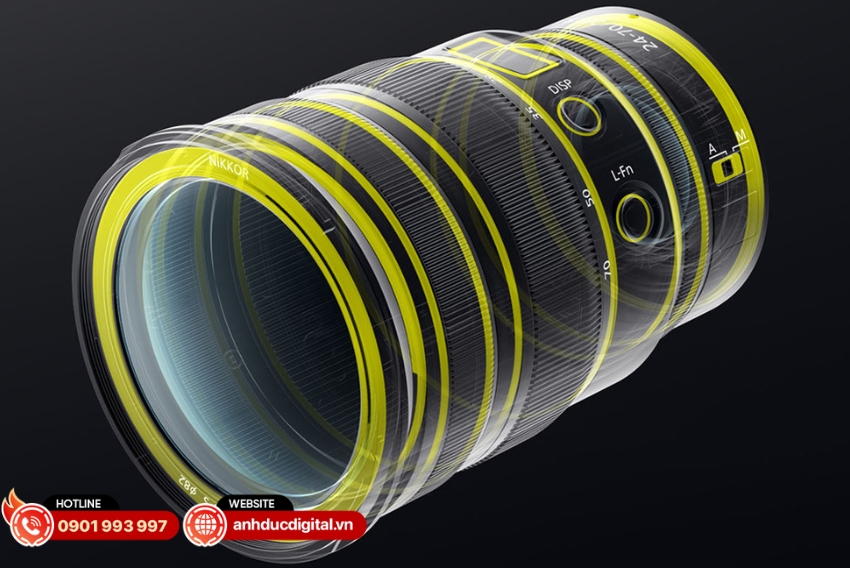 Z 24-70mm f/2.8 S II là ống kính đầu tiên có zoom bên trong