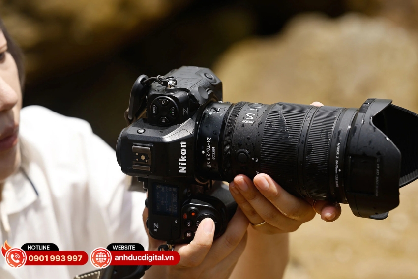 Z 24-70mm f/2.8 S II chống bụi và độ ẩm tốt