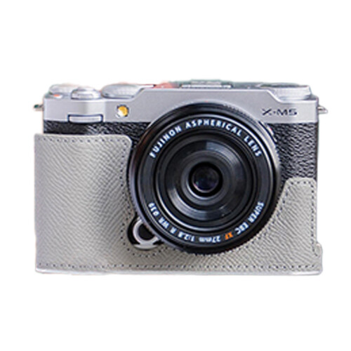 Half Case + Strap Fuji X-M5 | Light Gray (Chính hãng)