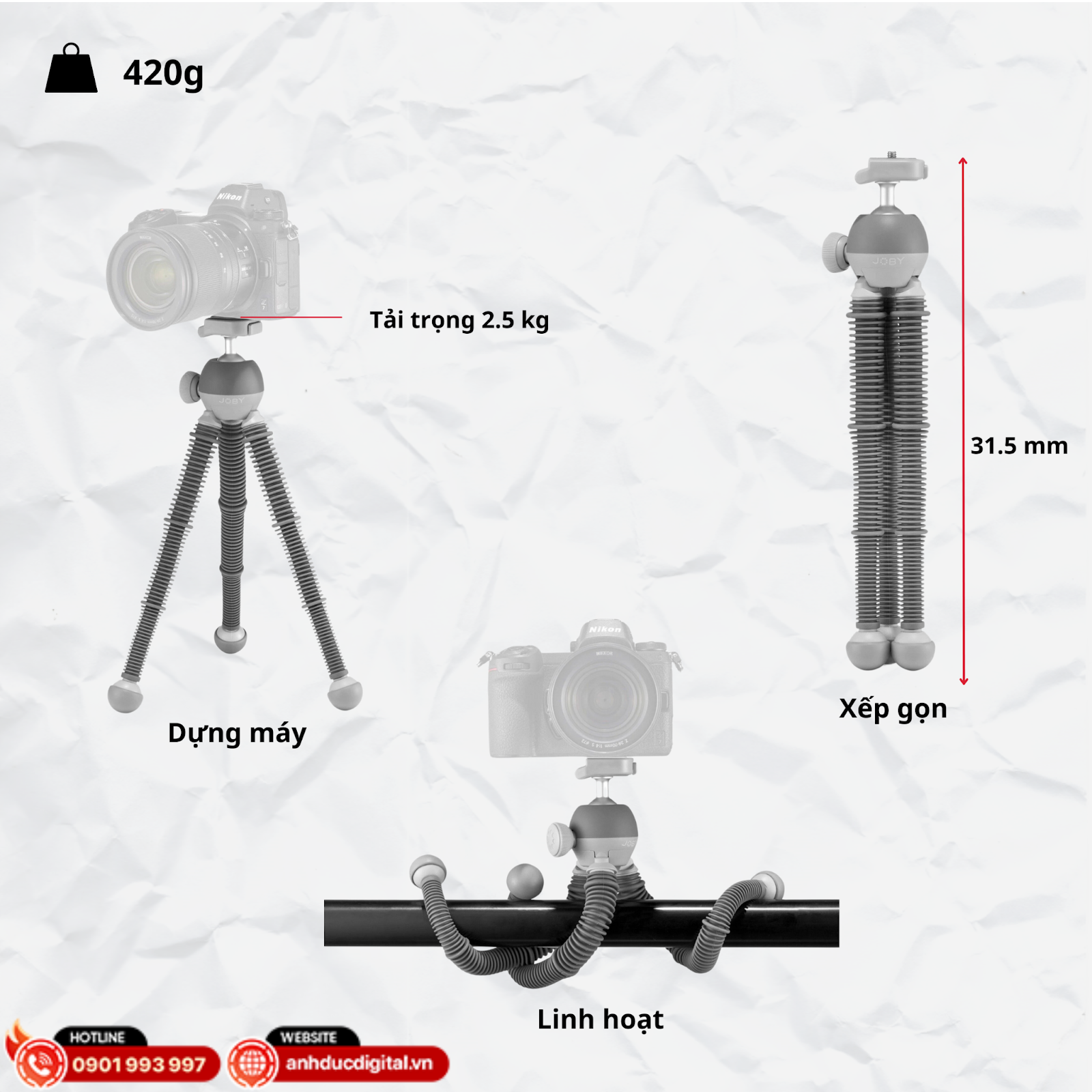 Joby Podzilla Flexible Large Tripod 4 5