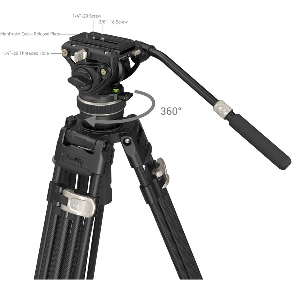 Chân máy SmallRig FreeBlazer Heavy-Duty Carbon Fiber Tripod Kit 3989 06