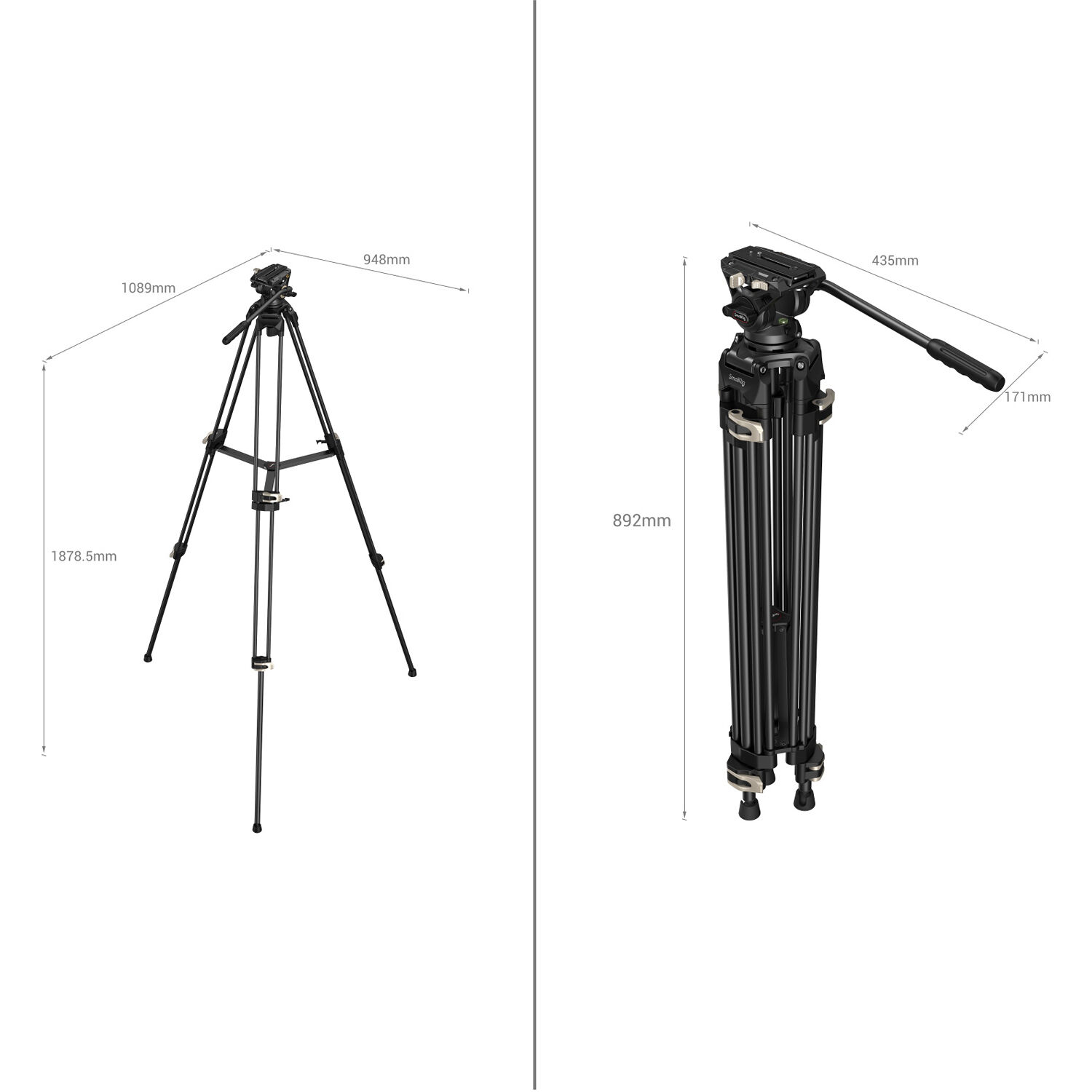 Chân máy Smallrig Heavy-Duty Fluid Head Tripod AD-01 3751 03