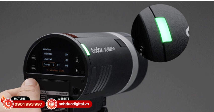 Đ&egrave;n Flash Godox - AD300 Pro II được trang bị 16 nh&oacute;m m&agrave;u ri&ecirc;ng biệt