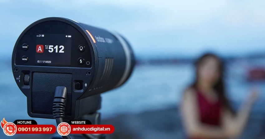 Đ&egrave;n Flash Godox - AD300 Pro II cung cấp dải c&ocirc;ng suất 1/512 &ndash; 1/1 với 10 stop v&agrave; bước chỉnh 0.1 stop