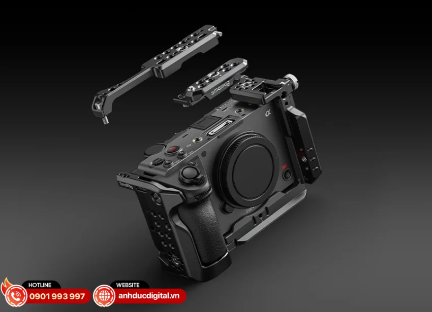 HawkLock Cage for Sony FX5 sở hữu thiết kế mô-đun cho phép người dùng tùy chỉnh cấu hình