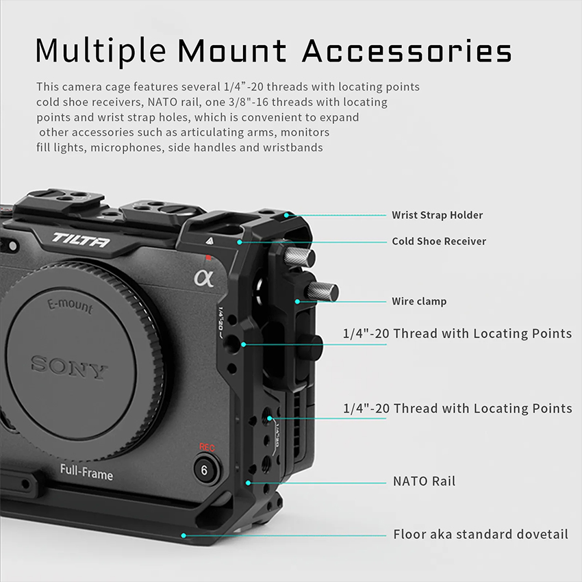 Tilta Full Camera Cage for Sony FX3FX30 V2 Black 08