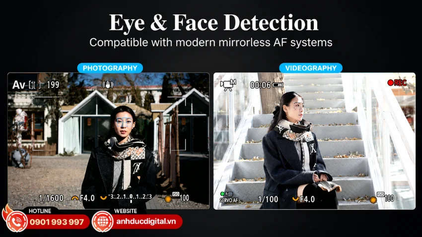 Ng&agrave;m chuyển AF Megadap M2RF Leica M sang Canon RF hỗ trợ đầy đủ hệ thống Canon Dual Pixel AF