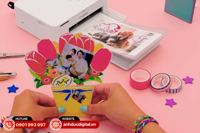 Đa dạng bố cục ảnh in trong ứng dụng Canon selphy photo layout