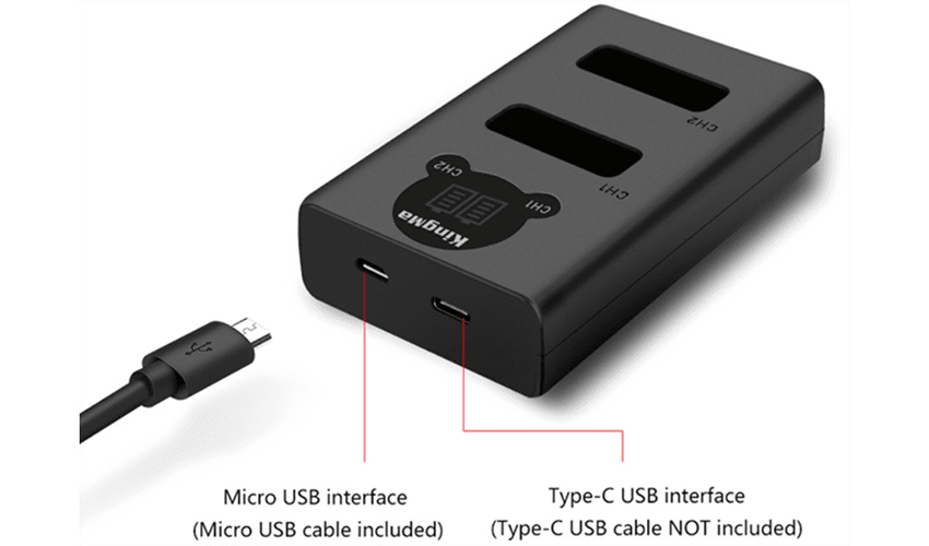 Bộ 2 pin + 1 sạc Kingma cho Canon NB 13L 6-1