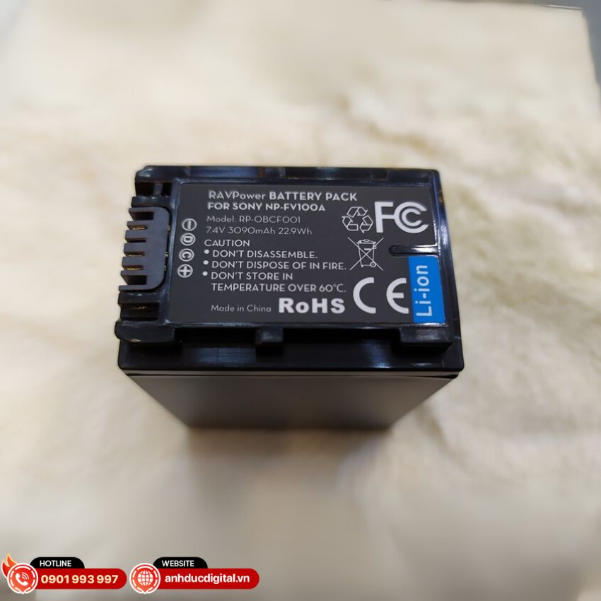 Ravpower kèm 1 pin Sony - FV100A (1)