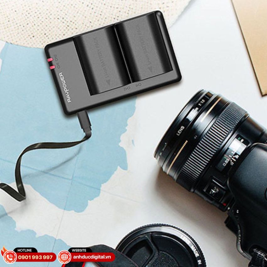 Ravpower kèm 2 pin for Canon LP-E6, LP-E6N (2)