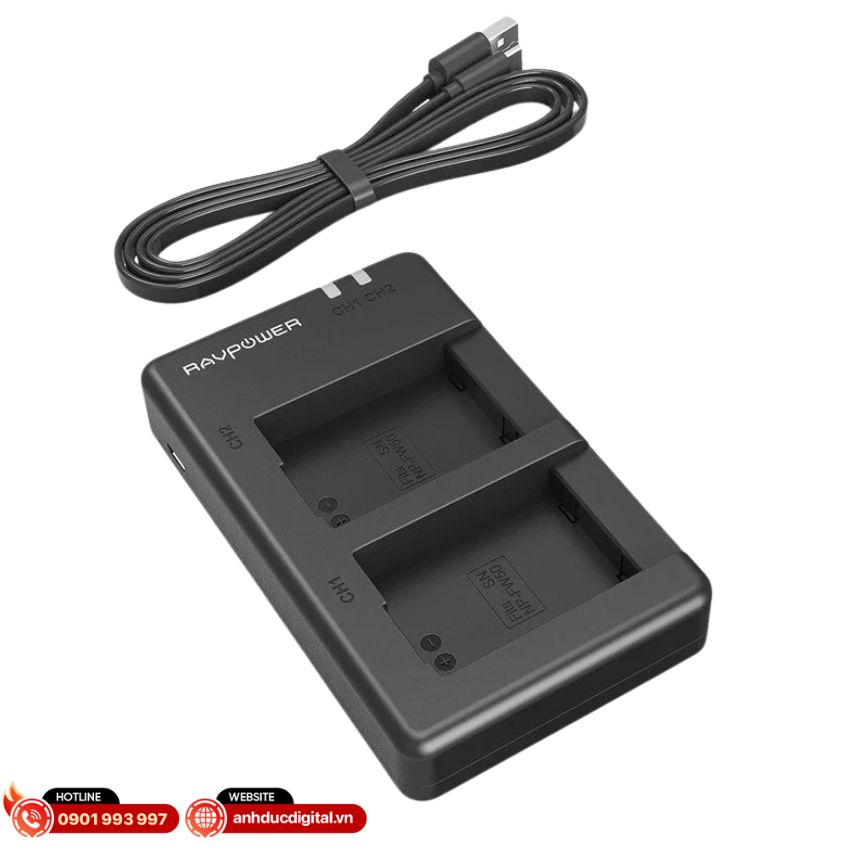sạc đôi Ravpower for Sony NP - FW50 (1)