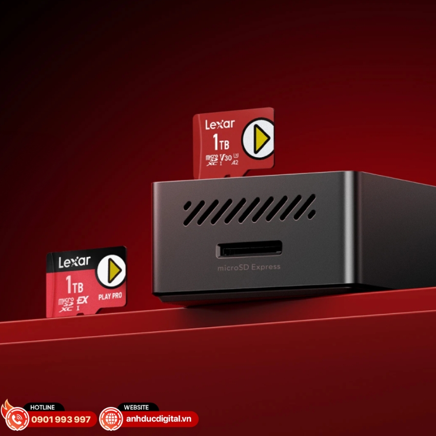 Lexar microSDXC Express Card Reader hoạt động với thẻ microSD UHS-I và UHS-II