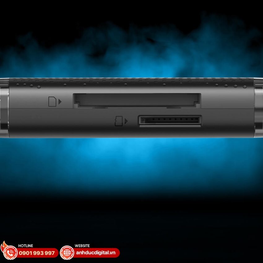 Đầu đọc thẻ Lexar RW310X Dual-Slot USB-A/C Reader được thiết kế hai khe đọc thẻ SD™ và microSD™